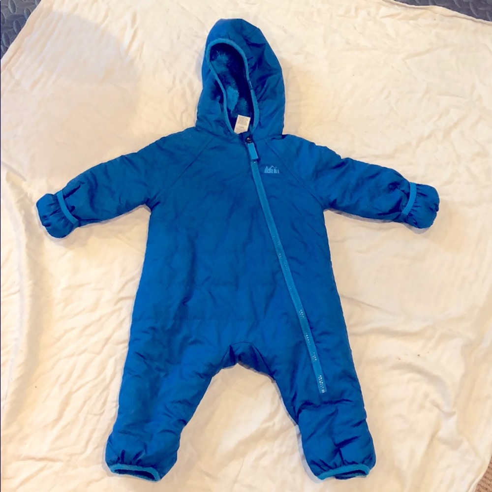 REI toddler fleece reversible snowsuit